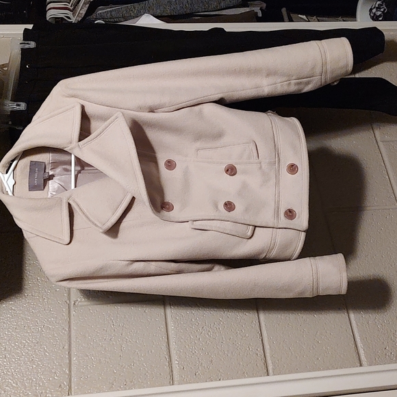 Ann Taylor Wool coat size small cream color - Picture 2 of 3